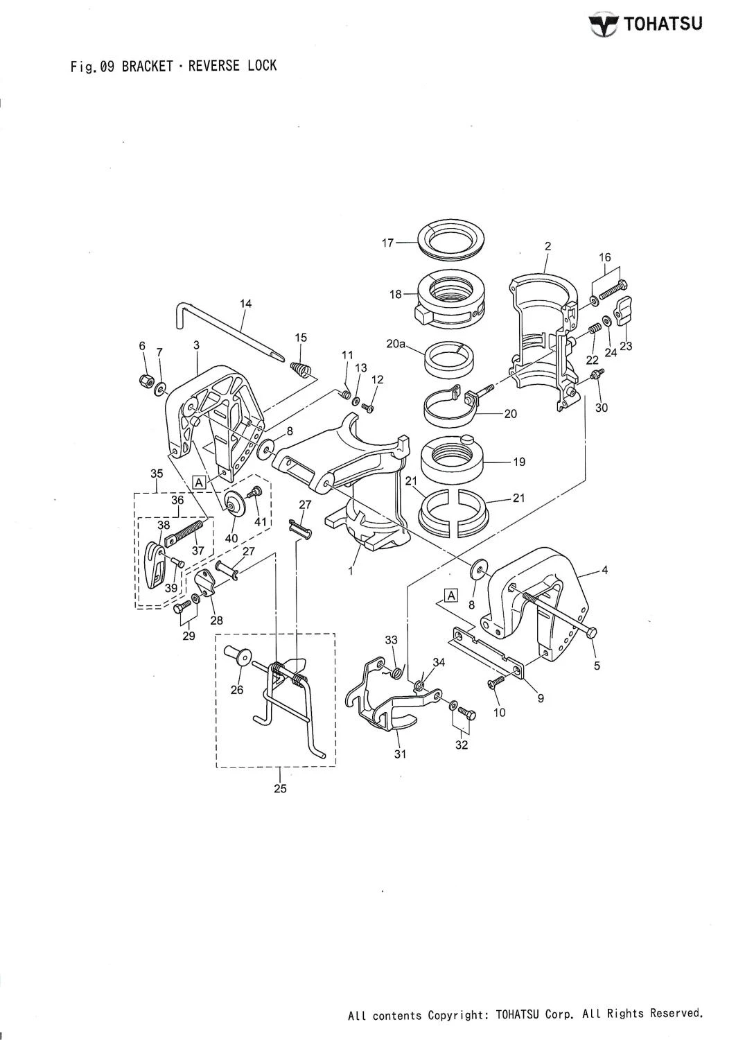 Axe De Verrouillage D'assiette Moteur Tohatsu MFS4D MFS5D MFS6D MFS6D Sail Pro 4 Axe De Verrouillage D'assiette Moteur Tohatsu MFS4D MFS5D MFS6D MFS6D Sail Pro – Image 2