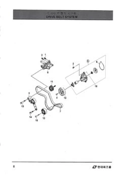 Courroie Accessoire Pour HYUNDAI Seasall S250 Ou S270