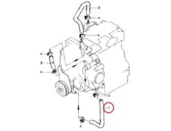 Azur Marine -Azur Marine Durite de refroidissement liaison Pompe derivation pour 1
