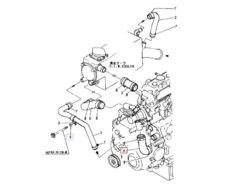 Durite De Refroidissement (liaison Entrée Pompe De Circulation Vers Bas échangeur) Pour Moteur YANMAR Série: 2GMF 2GM20F