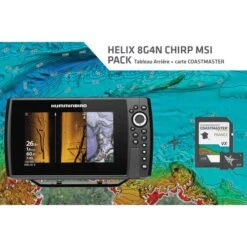 HUMMINBIRD Pack Comprenant Un HELIX 8G4N-CMSI+TA Et Une Carte COAST MASTER RÉSEAU Version MEGA Side Imaging