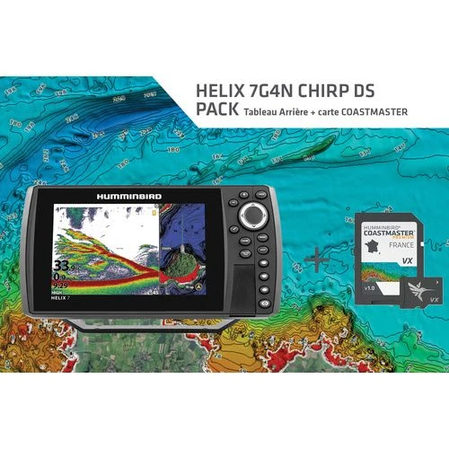 HUMMINBIRD Pack Comprenant Un HELIX 7G4N-CDSTA Et Une Carte COAST MASTER RÉSEAU Version 2D - 140-240 KHz 3 HUMMINBIRD Pack Comprenant Un HELIX 7G4N-CDSTA Et Une Carte COAST MASTER RÉSEAU Version 2D - 140-240 KHz
