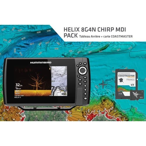HUMMINBIRD Pack Comprenant Un HELIX 7G4N-CMDITA Et Une Carte COAST MASTER RÉSEAU Version MEGA Down Imaging 3 HUMMINBIRD Pack Comprenant Un HELIX 7G4N-CMDITA Et Une Carte COAST MASTER RÉSEAU Version MEGA Down Imaging