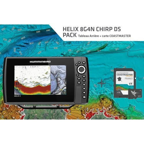 HUMMINBIRD Pack Comprenant Un HELIX 8 G4N-CDSTA Et Une Carte COAST MASTER RÉSEAU Version 2D - 140-240 KHz 3 HUMMINBIRD Pack Comprenant Un HELIX 8 G4N-CDSTA Et Une Carte COAST MASTER RÉSEAU Version 2D - 140-240 KHz