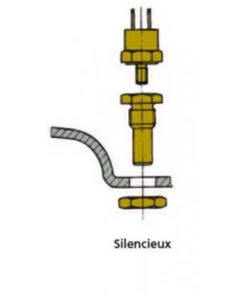 Kit Alarme Sur Durite échappement Pour Moteur Solé Mini 29 Avec Tableau SVT20 -Azur Marine Kit Alarme sur Durite echappement pour moteur Sole Mini 1 3