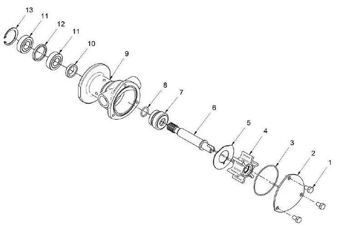 Kit Joints Pompe à Eau De Mer Solé Diesel 3 Kit Joints Pompe à Eau De Mer Solé Diesel