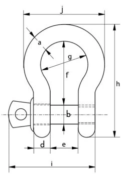 Manille Lyre Brute Diamètre 27 Mm -Azur Marine Manille Lyre Brute Diametre 27 mm Manille Brute Lyre 27 2