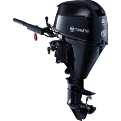 Moteur Hors-Bord 25 Cv Tohatsu Arbre Court Démarrage Manuel Barre Franche Relevage Manuel