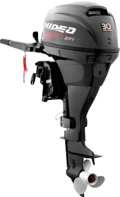 Moteur HIDEA HDEF 30 Cv 4 Temps E.F.I, Arbre Court, Barre Franche, Démarrage électrique