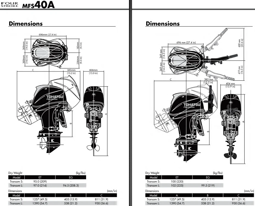 Moteur Hors-Bord 40 Cv Tohatsu Arbre Long, Démarrage Electrique, Barre Franche Multifonctions, Relevage Electrique 4 Moteur Hors-Bord 40 Cv Tohatsu Arbre Long, Démarrage Electrique, Barre Franche Multifonctions, Relevage Electrique – Image 2