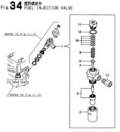 Nez D'Injecteur Gasoil Seul YANMAR Série 1GM 1GM10 2GM 2GM20 3GM 3GM30 3GM30F