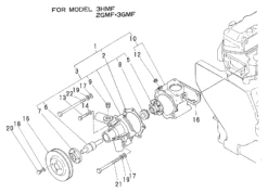 Poulie Pour Pompe De Circulation Pour Moteur YANMAR Série: 2GM 2GM20 F